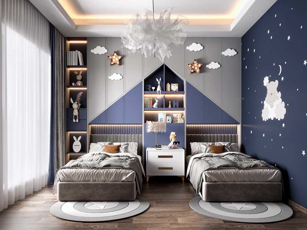 Phòng ngủ cá tính hình ngôi nhà kích thích trí sáng tạo của trẻ