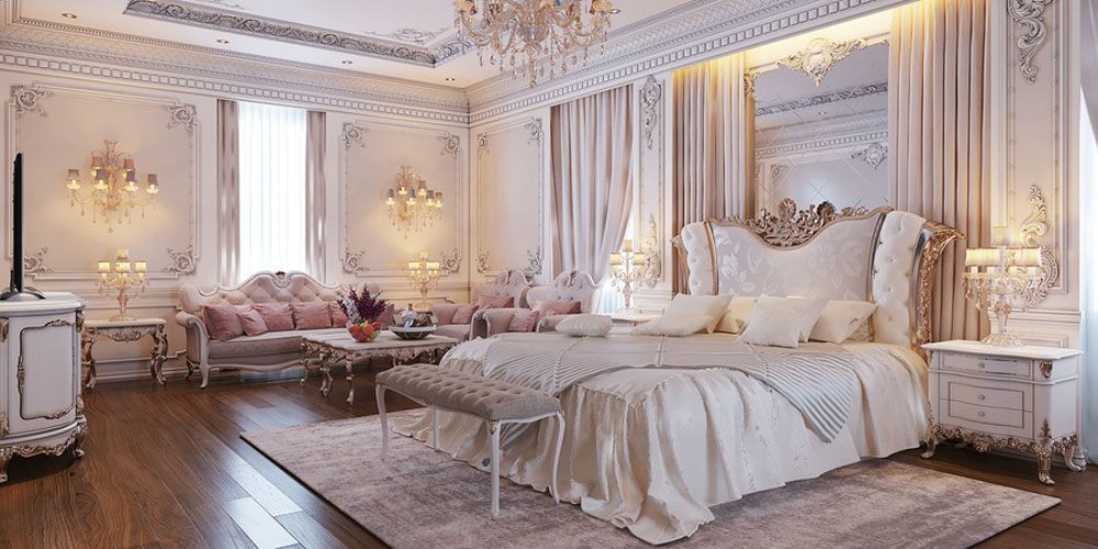 Phòng ngủ master phong cách cổ điển sang trọng, quyền quý
