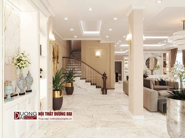 Cửa ra vào thiết kế nội thất biệt thự tân cổ điển Vincom Plaza Sơn La – Bác Khánh