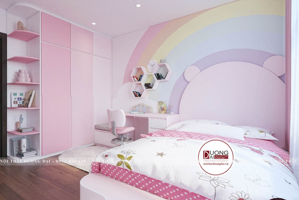 Thiết kế phòng ngủ sáng tạo cho bé gái