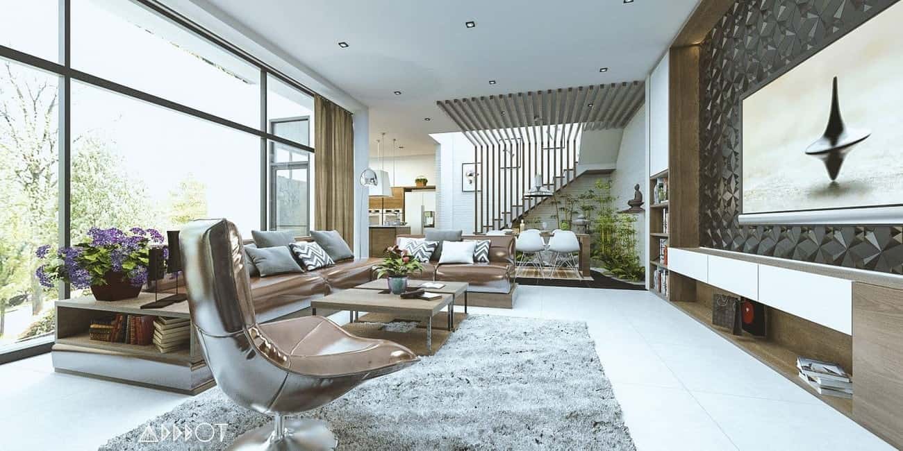 Thiết kế nội thất phòng khách biệt thự hiện đại đẹp nhất 2023