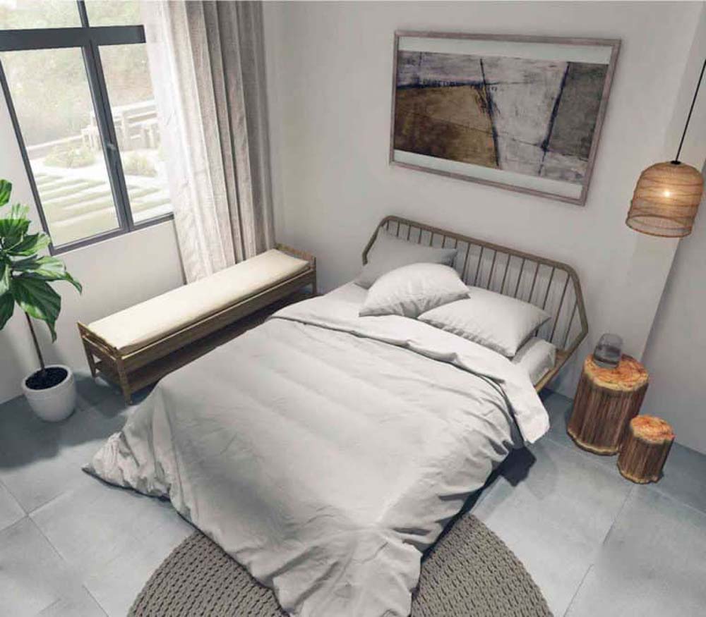 Phòng ngủ đơn giản theo phong cách Vintage hoài cổ