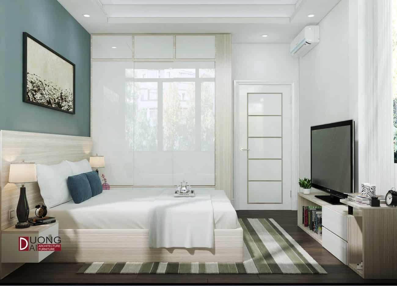 Mẫu phòng ngủ đầy thanh khiết với nội thất màu trắng tinh khôi