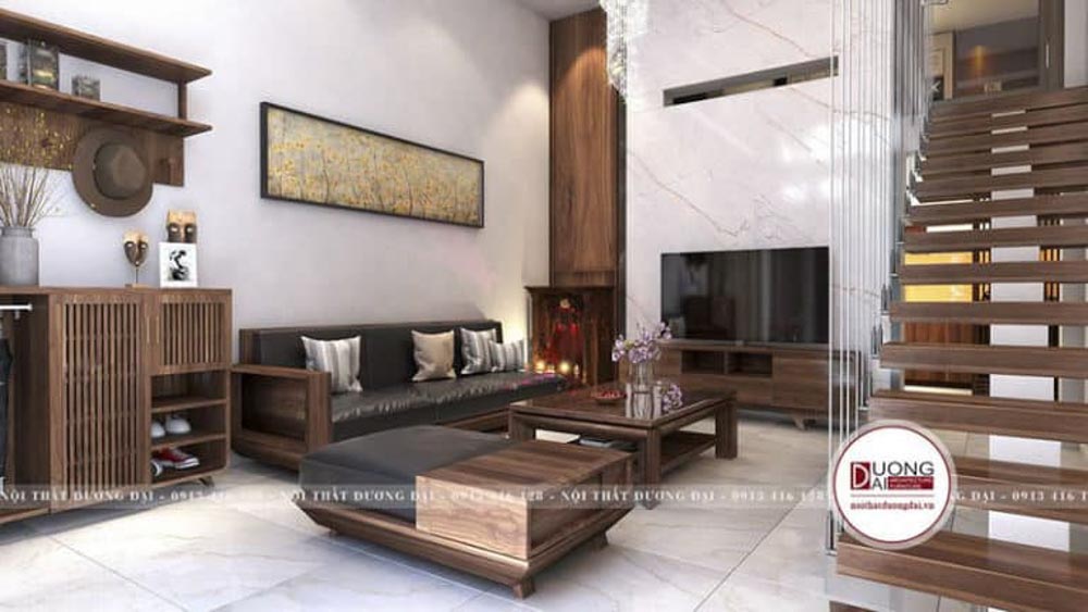 Phòng khách nhỏ nên sử dụng gạch lát nền kích thước 60×60