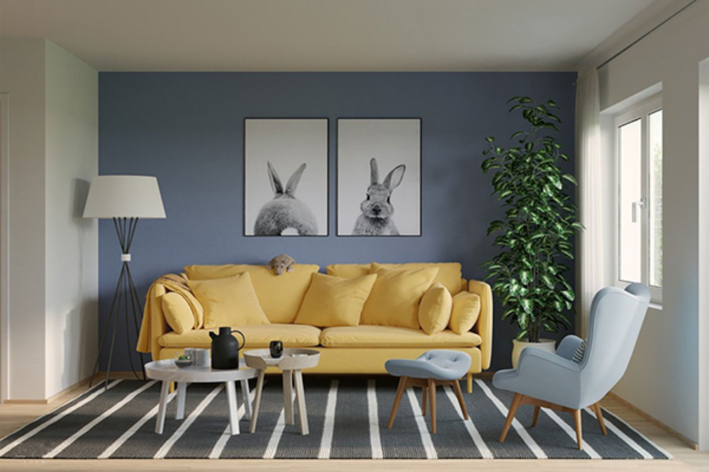 Tranh treo trang trí tường phòng khách có nội dung động vật là không gian xanh thu nhỏ cho phòng khách