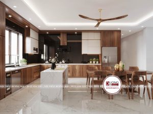 Thiết kế nội thất phòng bếp đẹp, sang trọng và hiện đại