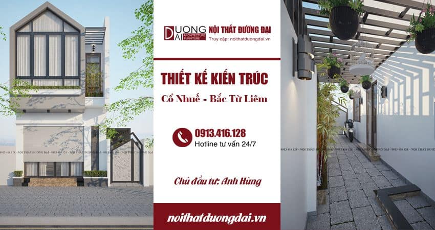 Thiết kế kiến trúc nhà phố tại Hà Nội - Cổ Nhuế 2 - Bắc Từ Liêm
