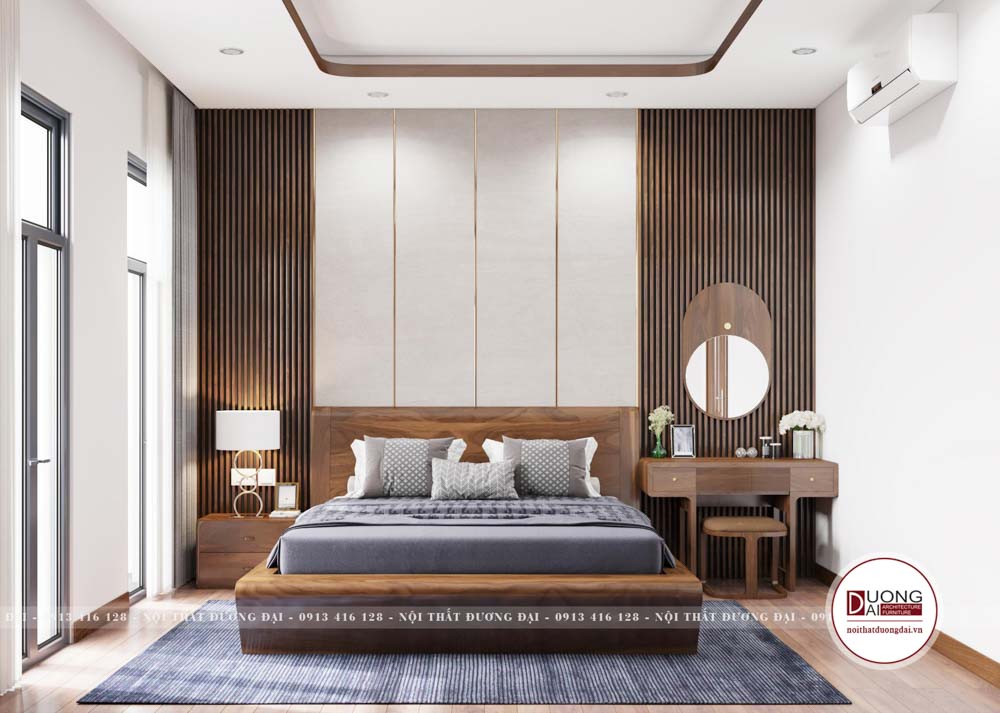 Không gian phòng ngủ hiện đại với nội thất đơn giản