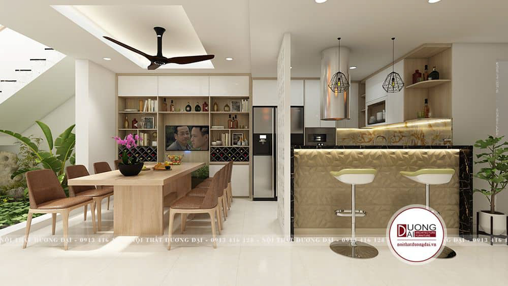 50 Mẫu thiết kế phòng khách liền bếp đẹpkhoa học  cập nhật 2022