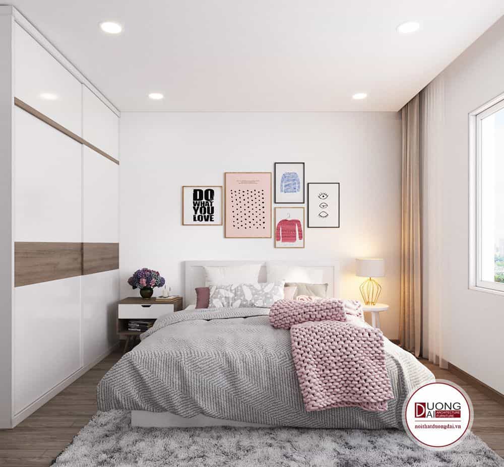 Thiết kế phòng ngủ chung cư nhỏ xinh cho bé gái