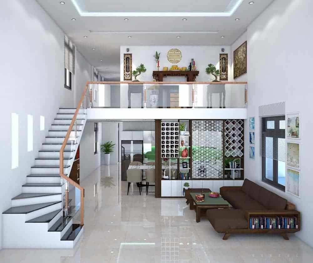 30 Mẫu thiết kế nhà 2 tầng có gác lửng Full nội thất 2022