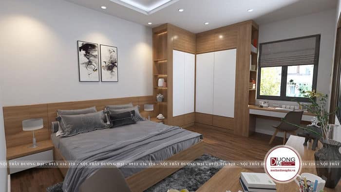 Phòng ngủ nên sử dụng nội thất đa năng và nội thất treo tường