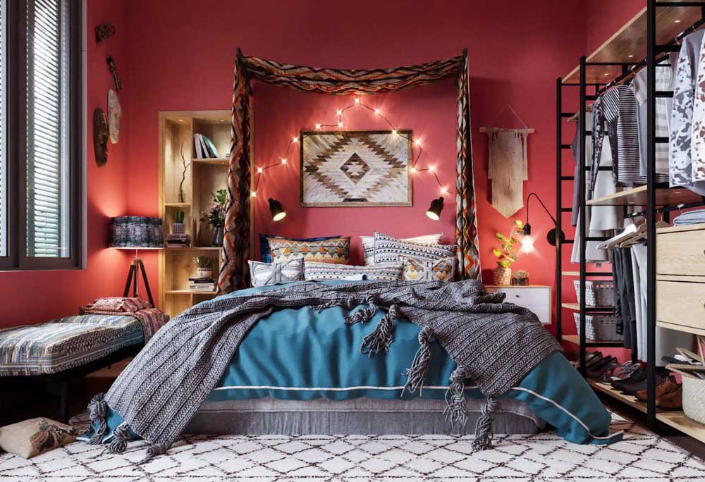 mẫu phòng ngủ đầy thẩm mỹ với sự kết hợp màu sắc tinh tế