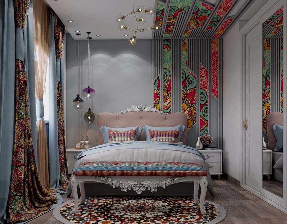mẫu thiết kế nội thất phòng ngủ phong cách bohemian đầy ấn tượng