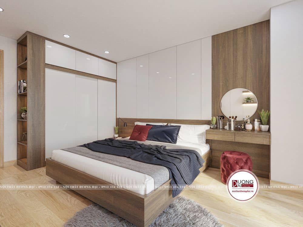 Phòng ngủ sử dụng nội thất gỗ MFC cao cấp