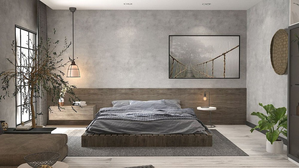 Mẫu phòng ngủ phong cách Bắc Âu sử dụng nội thất gỗ
