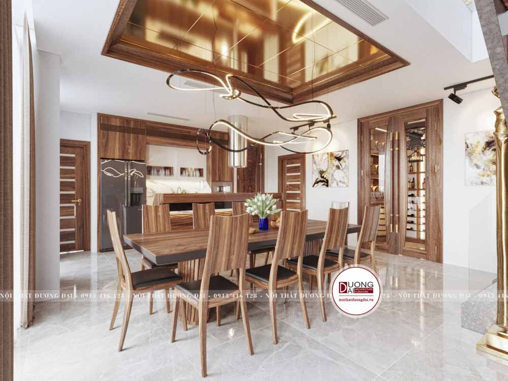 Phòng bếp gỗ óc chó : 10 Mẫu nội thất đẹp, thiết kế đa năng