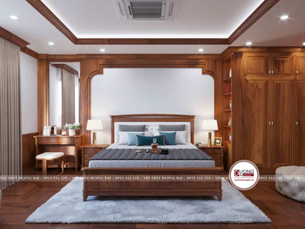 Phòng ngủ Master siêu sang trọng với phong cách tân cổ điển
