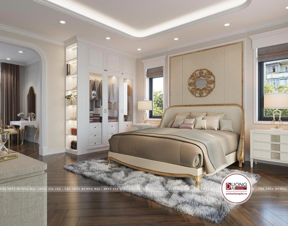 Thiết kế nội thất phòng ngủ phong cách Luxury đẹp