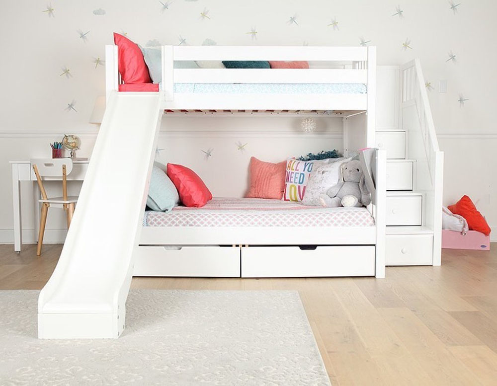 Thiết kế giường ngủ tầng có ngăn đựng đồ tiện nghi