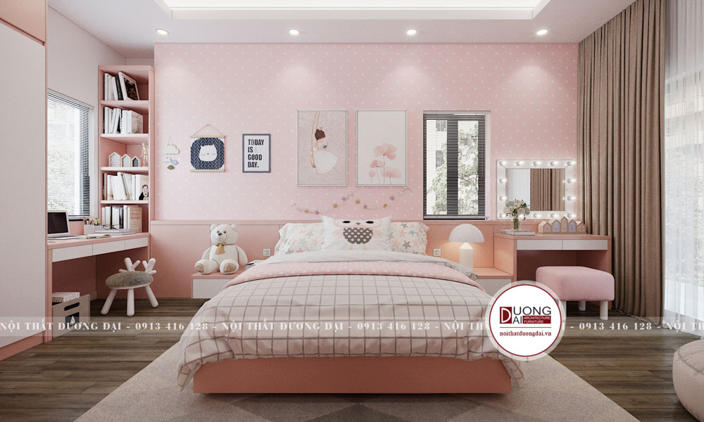 20+ mẫu phòng ngủ màu hồng đẹp mê ly cho các cô nàng