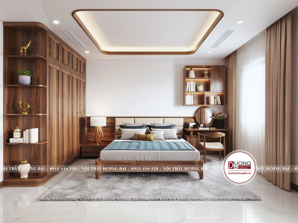Phòng ngủ Master mang đậm nét truyền thống và đơn giản