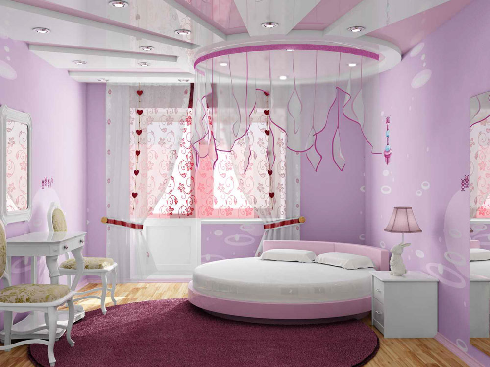 phòng ngủ màu tím dành cho bé