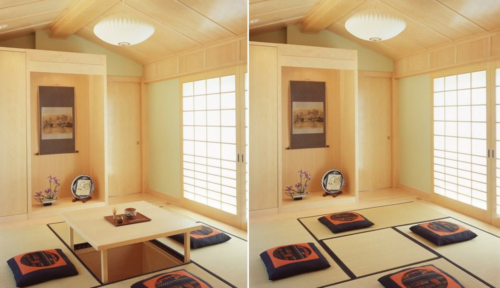 Phòng khách kiểu Nhật sẽ mang tới nơi tiếp khách thanh lịch, đơn giản nhưng sang trọng.