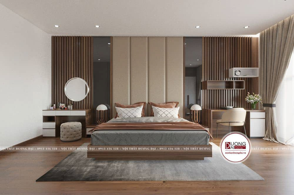 Thiết kế phòng ngủ biệt thự siêu cao cấp với giường tròn độc đáo