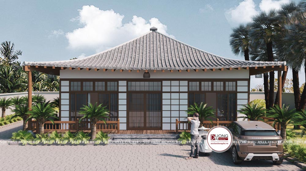 Biệt thự nhà vườn xa hoa với thiết kế mái Nhật hiện đại