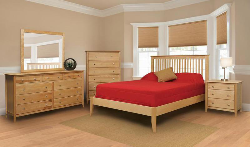 Mẫu phòng ngủ sử dụng chất liệu gỗ Birch với màu sắc mộc mạc, thanh nhã