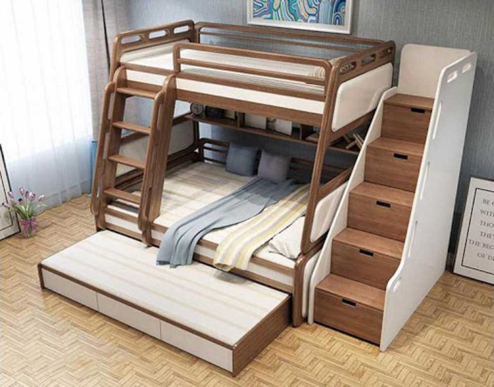 Nên kê giường sát tủ để bé đảm bảo được sự an toàn trong khi dùng