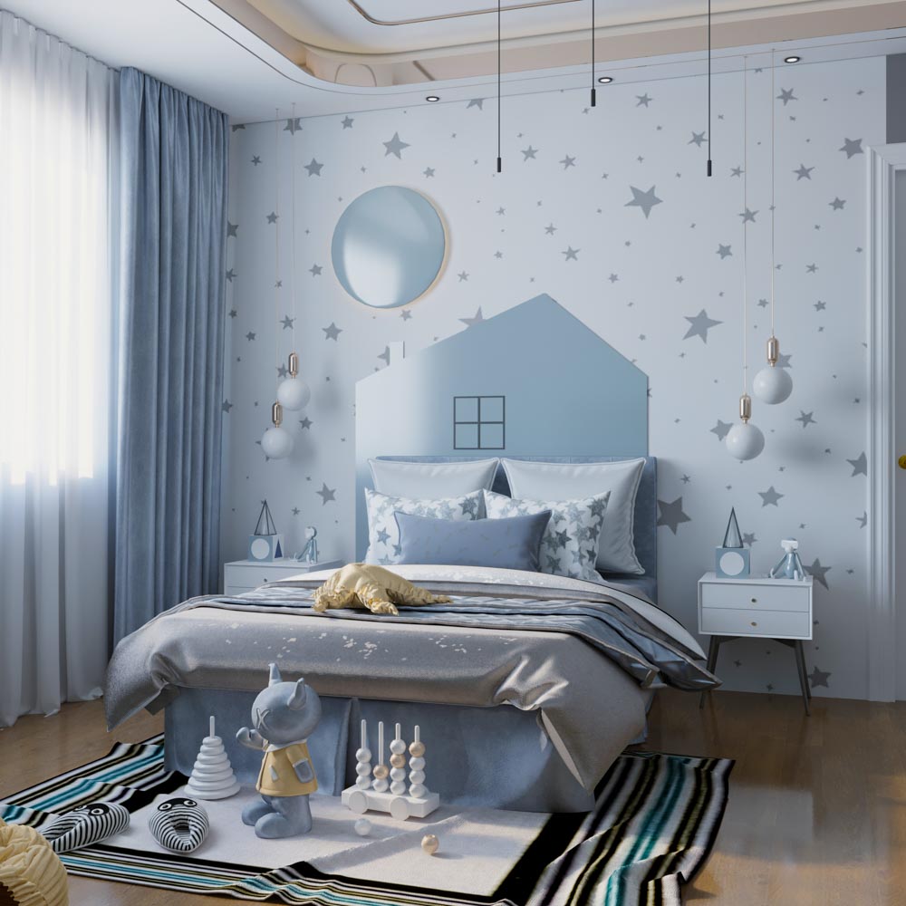 50 Mẫu phòng ngủ màu xanh dương xanh lá đẹp xu hướng 2023