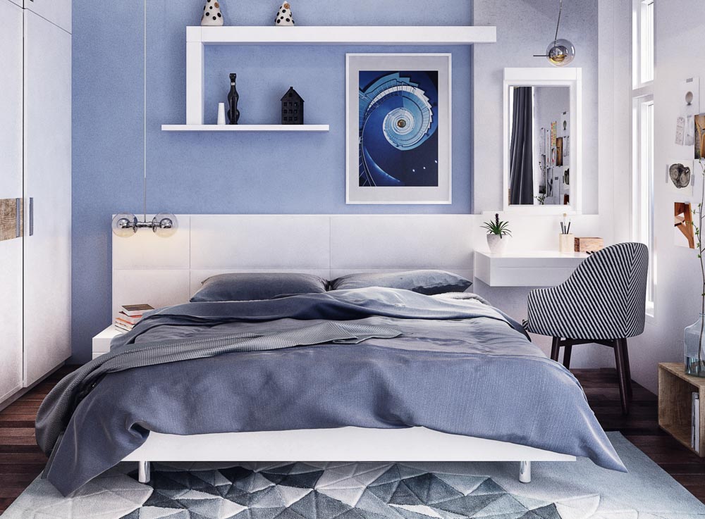 Top 20 mẫu nội thất phòng ngủ màu xanh dương đẹp nhất 2023