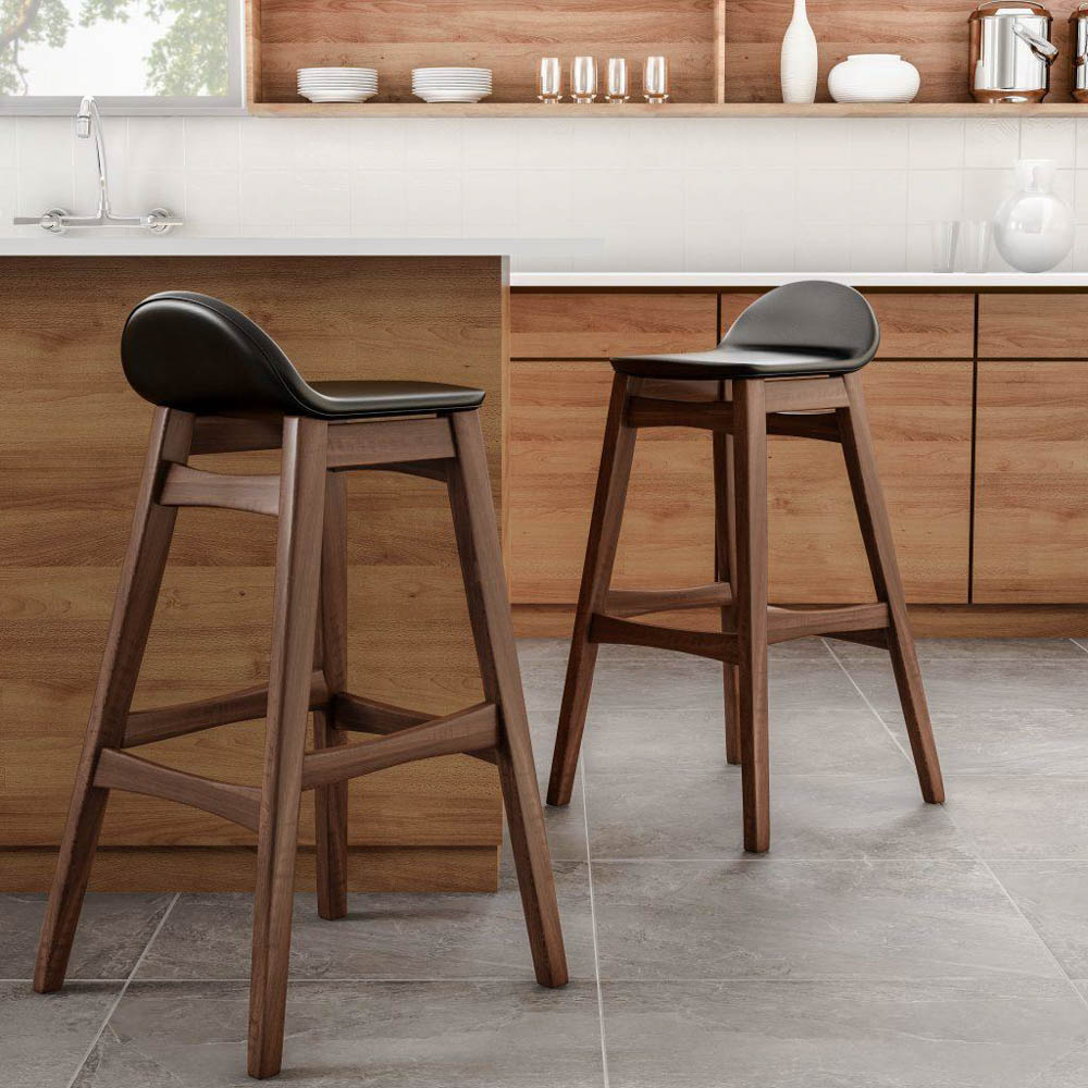 Ghế bar bếp đơn giản bằng chất liệu gỗ sang trọng