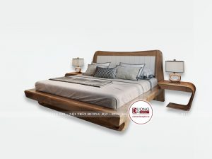 Giường ngủ gỗ óc chó Bergamo