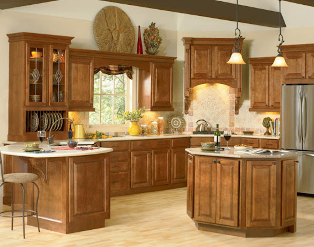 Tủ bếp gỗ teak phong cách cổ điển
