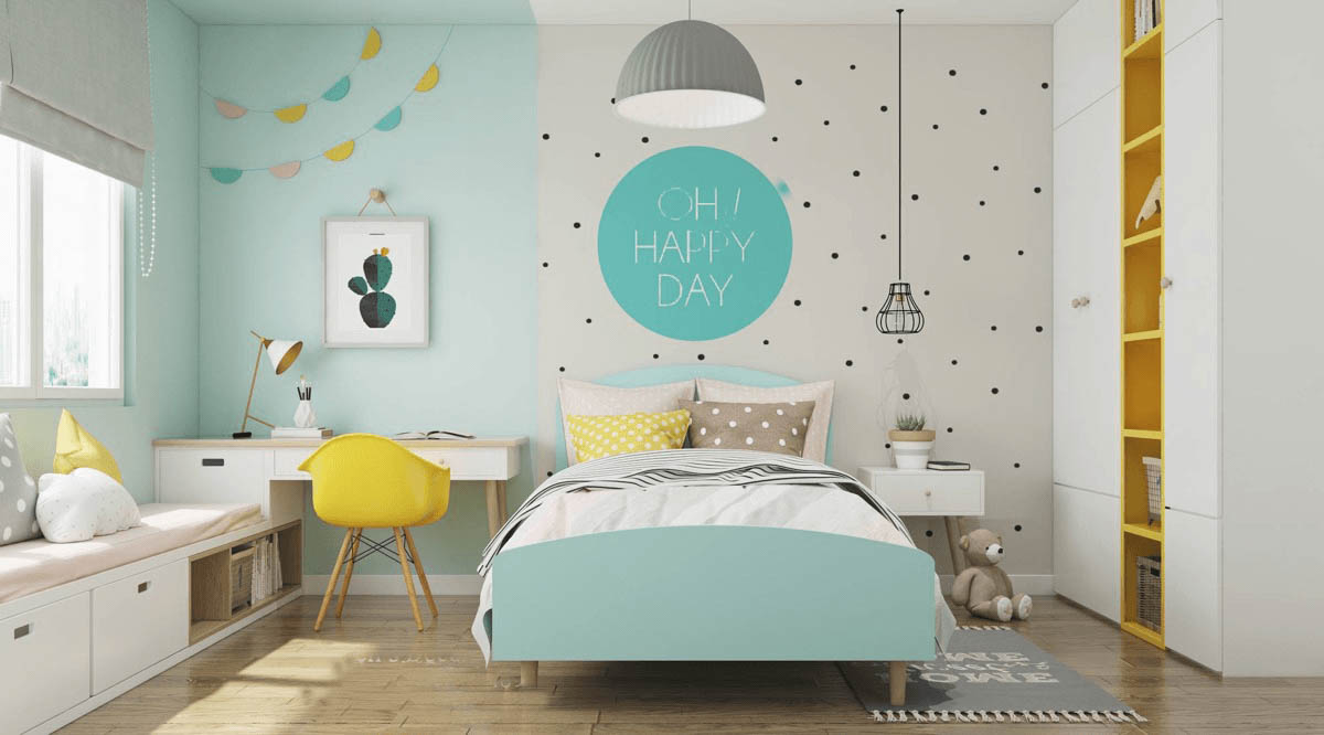 Họa tiết trang trí giúp bé học tập sáng tạo