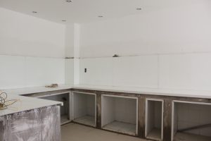 Tủ bếp xây bằng gạch