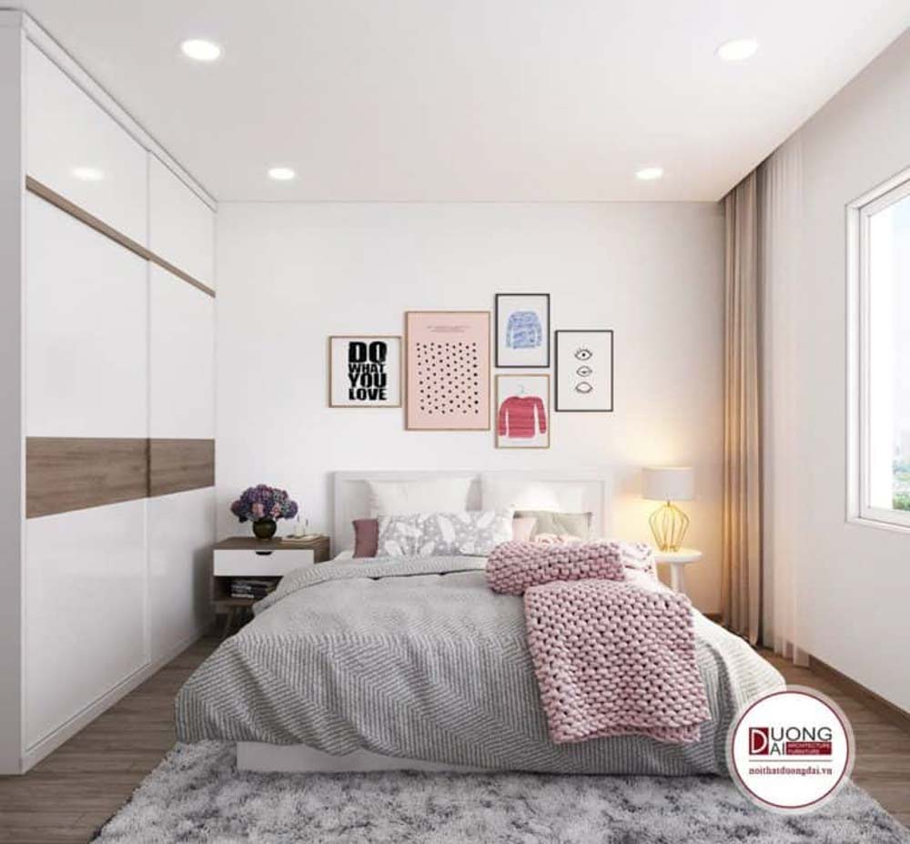 Thiết kế phòng ngủ chung cư nhỏ xinh cho bé gái