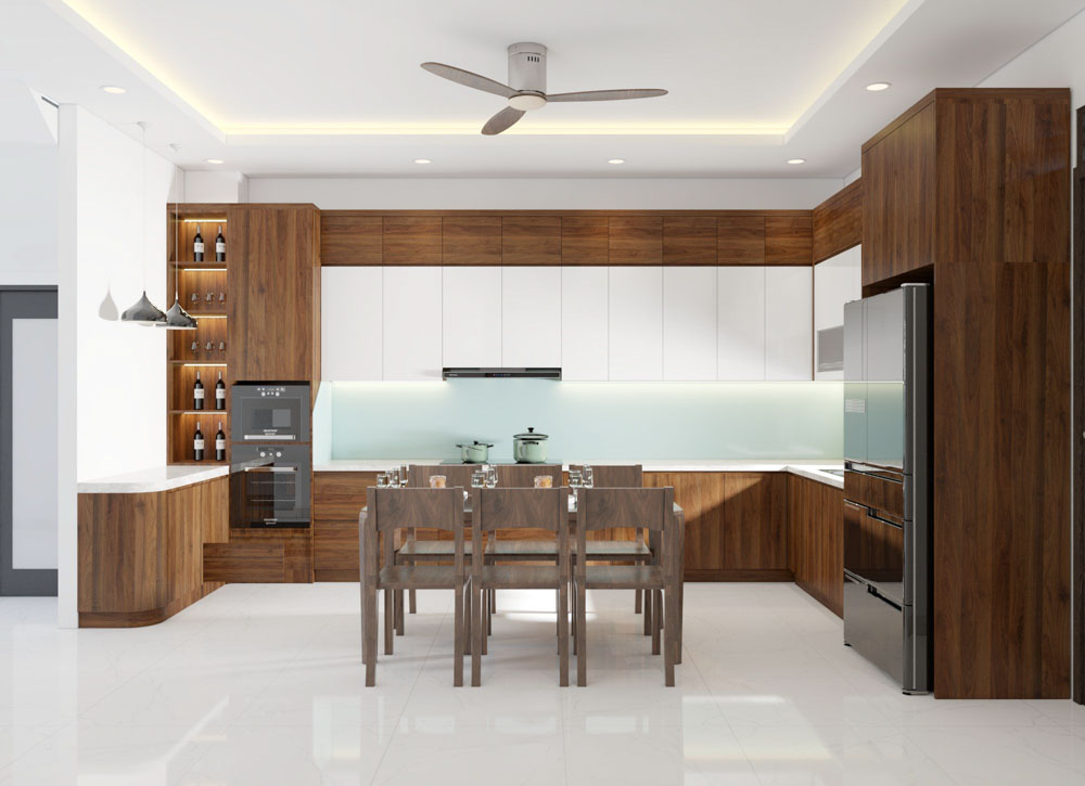 Phòng bếp phong cách hiện đại trong thiết kế nội thất phòng bếp