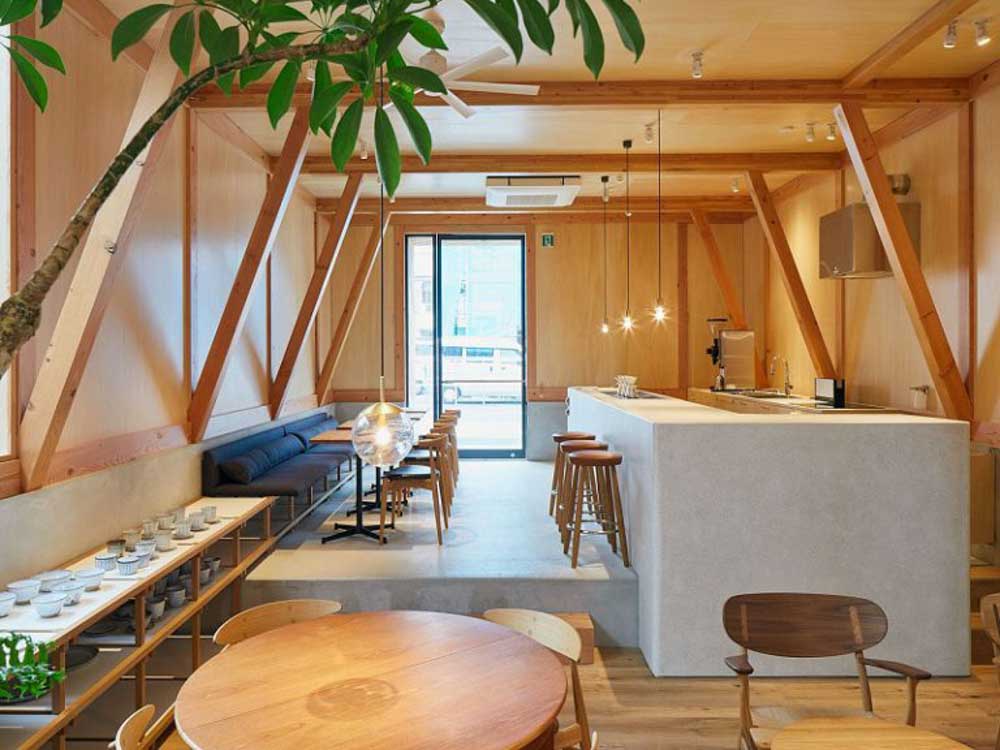 Quán cafe kiểu Nhật hiện đại