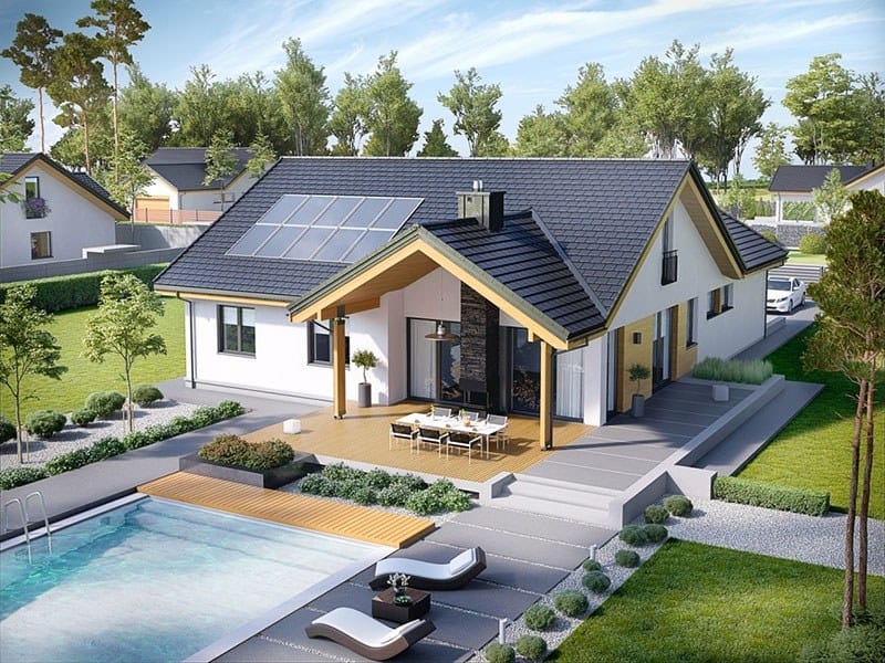 Biệt thự nhà vườn kiểu Mỹ siêu thư giãn hài hòa với thiên nhiên